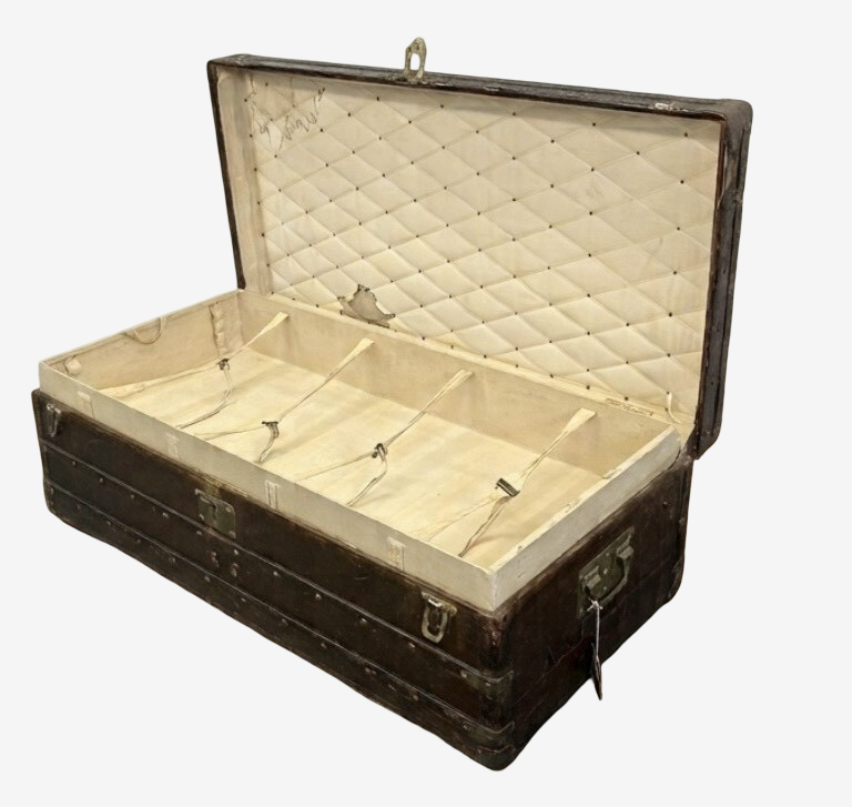 Antique Louis Vuitton Monogram Courrier trunk