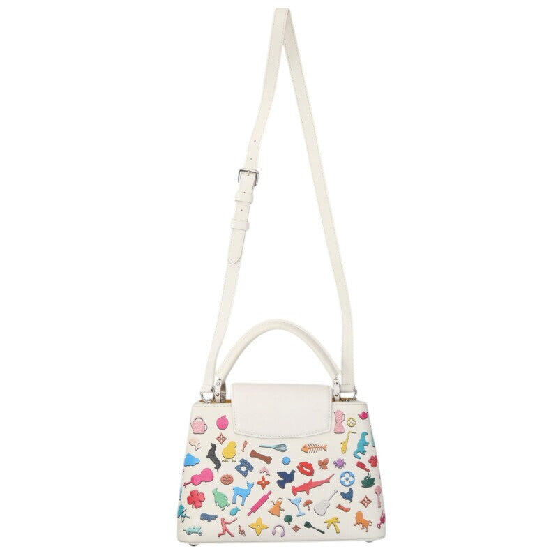 Louis Vuitton × Vik Muniz ArtyCapucines BB M59650, White Leather, 154 Motifs, Edition of 200