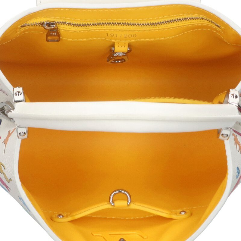 Louis Vuitton × Vik Muniz ArtyCapucines BB M59650, White Leather, 154 Motifs, Edition of 200