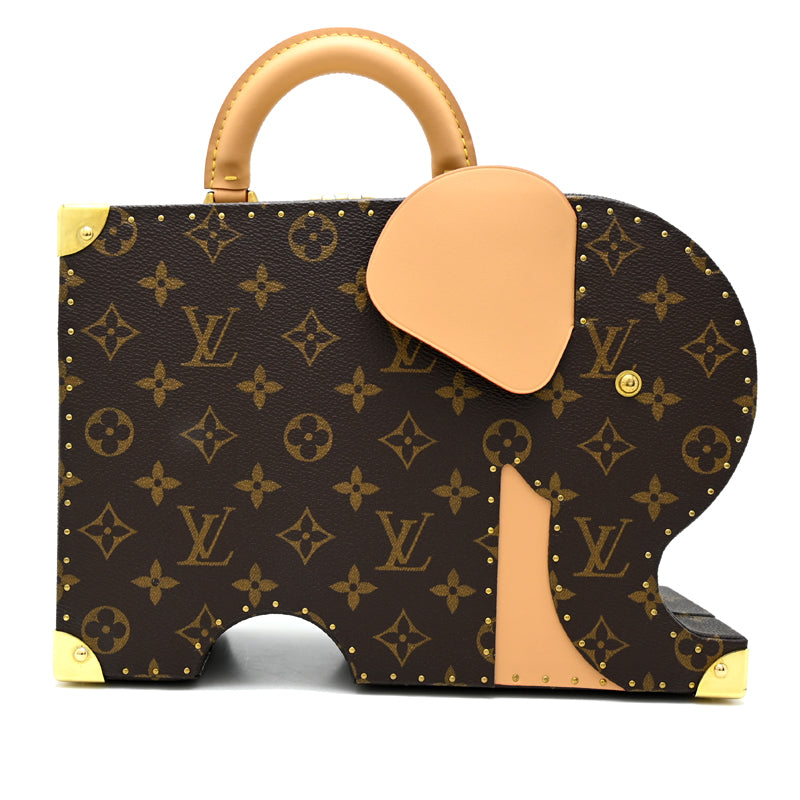 Louis Vuitton Elephantasy Trunk M27456, Monogram Canvas Hardsided Watch & Jewelry Case for Three Watches