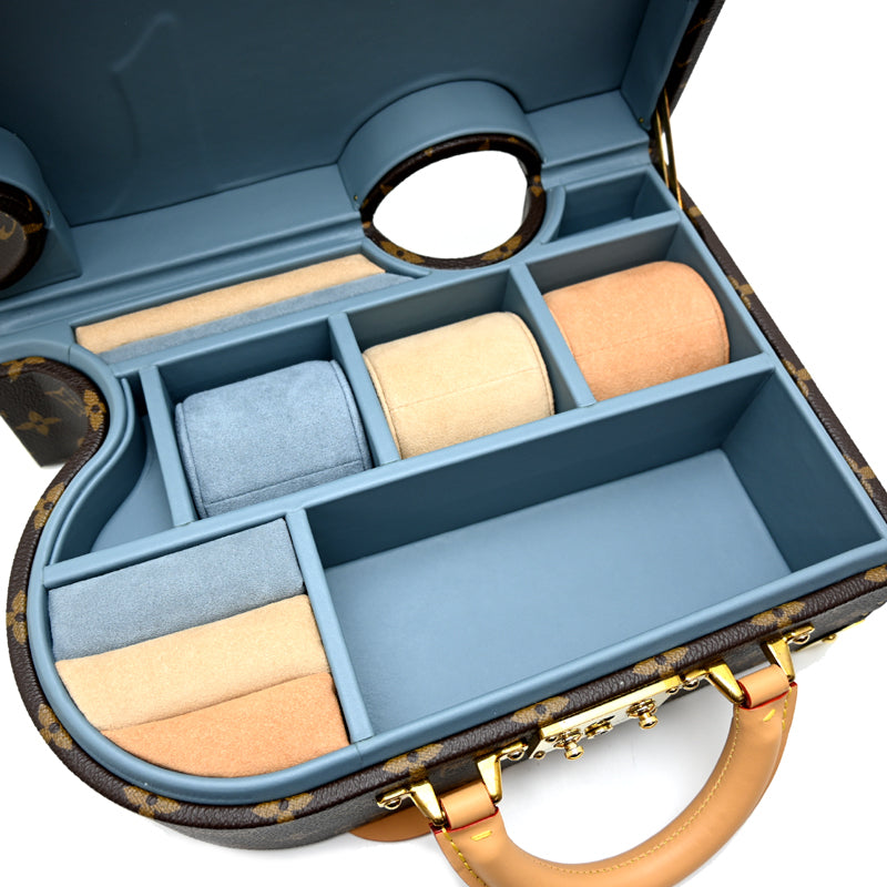 Louis Vuitton Elephantasy Trunk M27456, Monogram Canvas Hardsided Watch & Jewelry Case for Three Watches