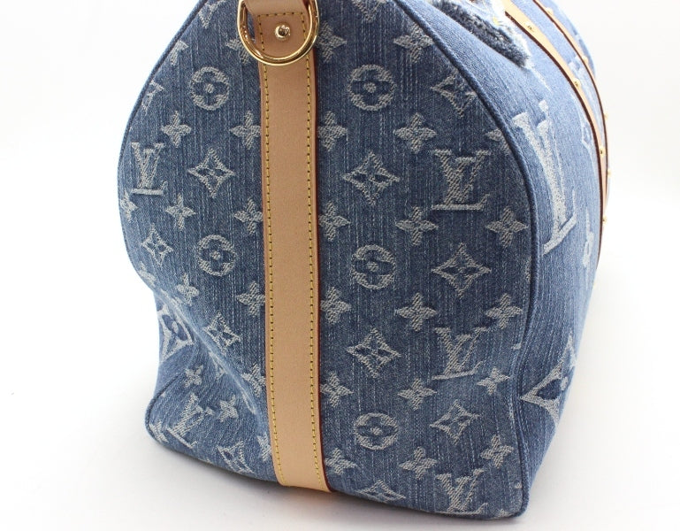 Louis Vuitton Keepall Bandoulière 45 M24315, Blue Monogram Denim, LV Remix, Spring/Summer 2024