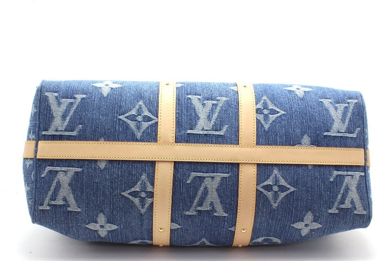 Louis Vuitton Keepall Bandoulière 45 M24315, Blue Monogram Denim, LV Remix, Spring/Summer 2024