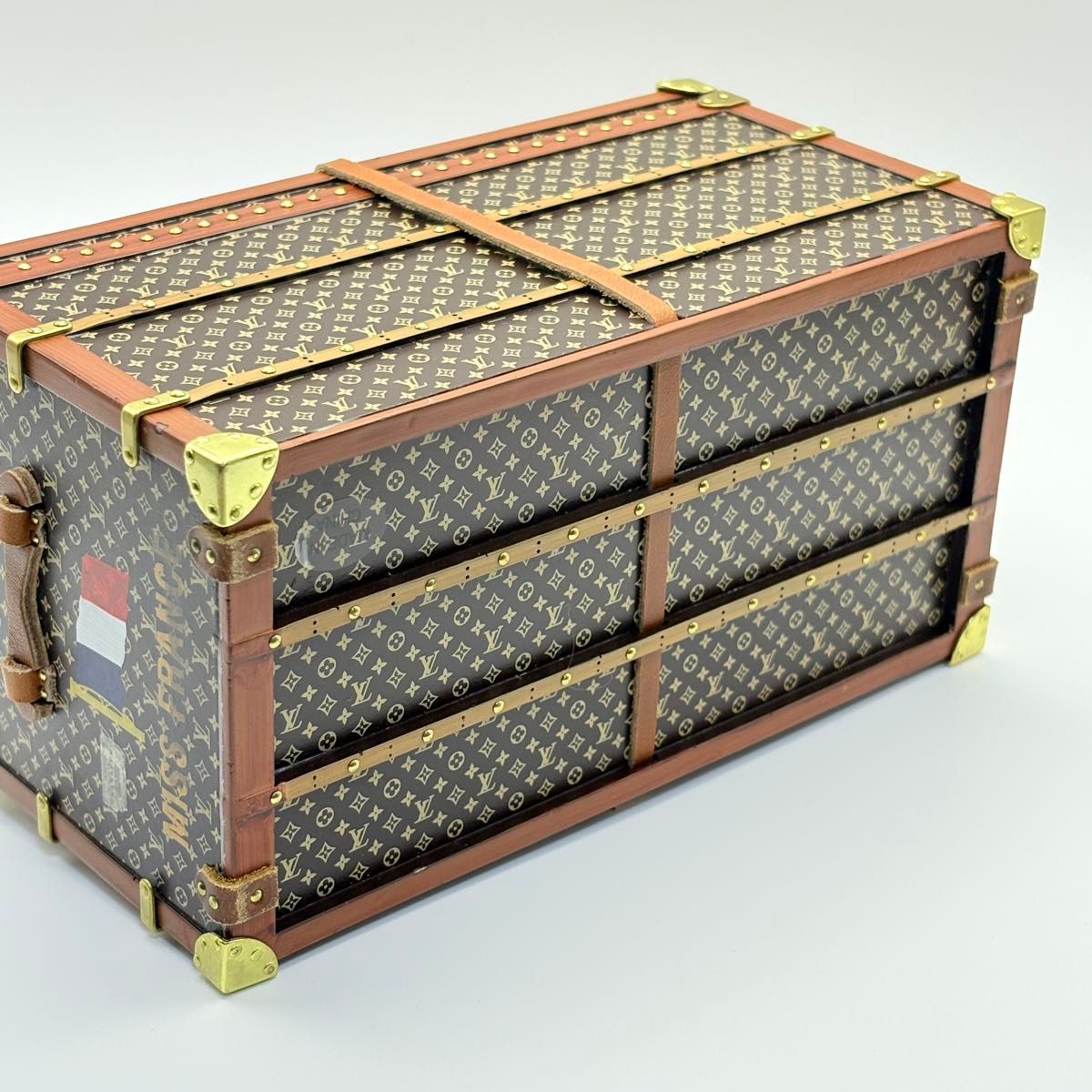 Louis Vuitton Miss France Paperweight M99408, Monogram Miniature Courrier Trunk, VIP Gift, circa 2010
