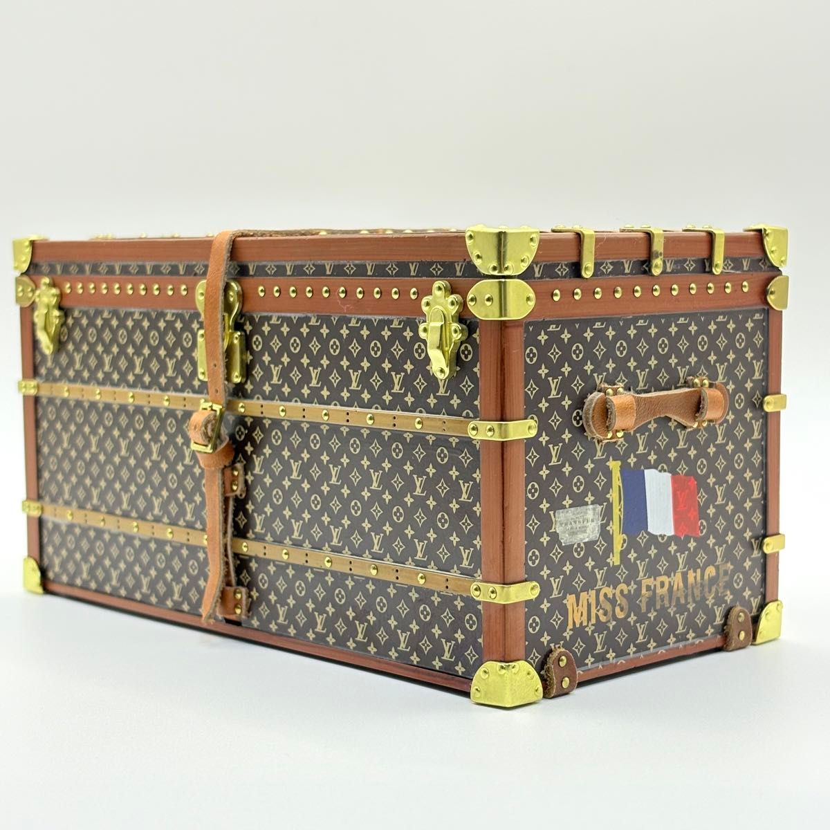 Louis Vuitton Miss France Paperweight M99408, Monogram Miniature Courrier Trunk, VIP Gift, circa 2010