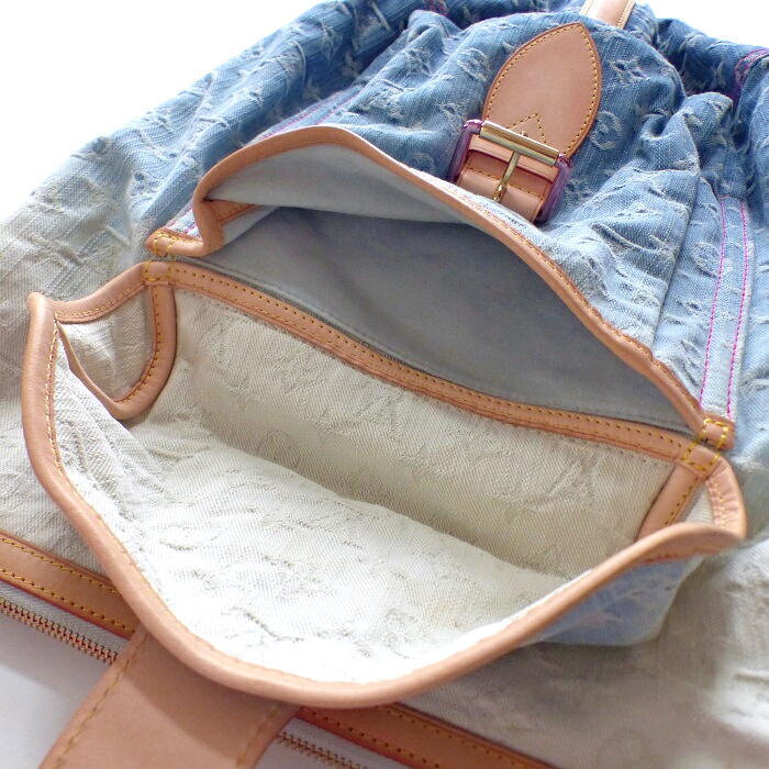 Louis Vuitton Sunburst PM M93184, Blue Gradient Monogram Denim, Neon-Pink Strap, Spring/Summer 2010