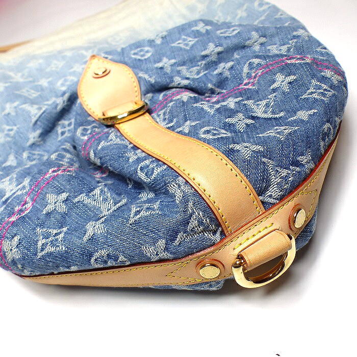 Louis Vuitton Sunburst PM M93184, Blue Gradient Monogram Denim, Neon-Pink Strap, Spring/Summer 2010
