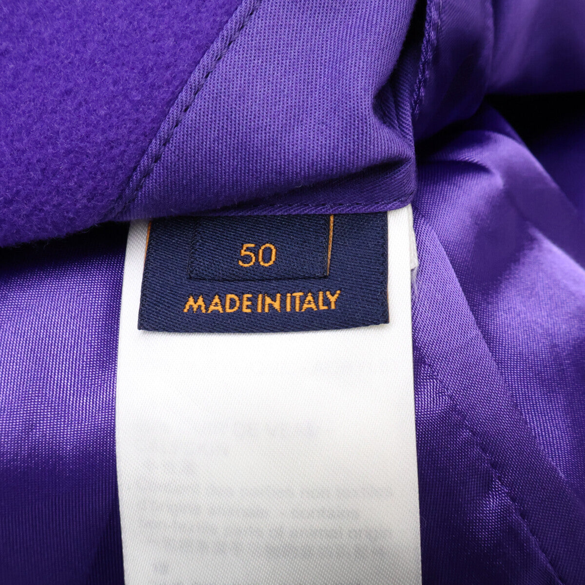 LOUIS VUITTON Multi Patch Mixed Leather Varsity Jacket Purple White Size 50