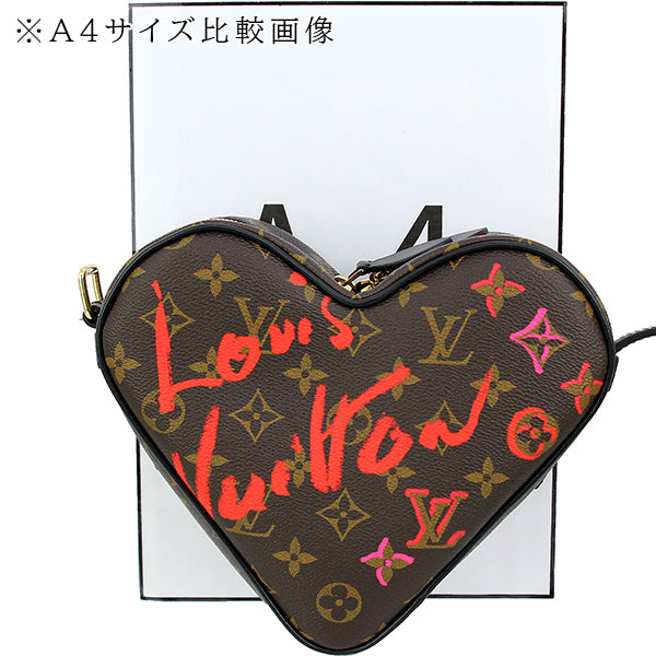 Louis Vuitton Sac Coeur Fall in Love M45890, Monogram Canvas Heart-Shaped Crossbody with Lipstick Charm