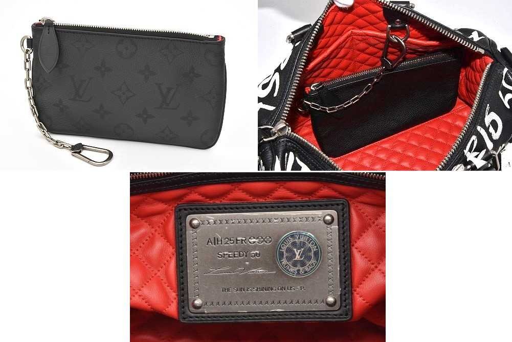 LOUIS VUITTON Speedy P9 Bandoulière 30 Scribble M26175 Black & White Leather NIGO Edition