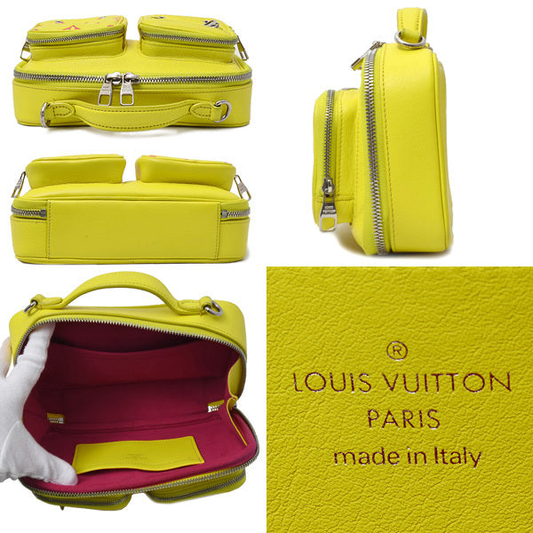 Louis Vuitton Utility Crossbody M58652, Jaune Calfskin with Vitamins Monogram Panel, Fall/Winter 2021
