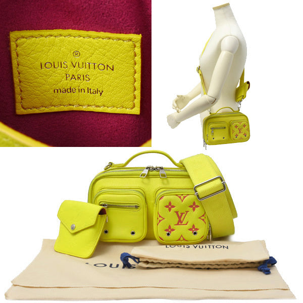 Louis Vuitton Utility Crossbody M58652, Jaune Calfskin with Vitamins Monogram Panel, Fall/Winter 2021