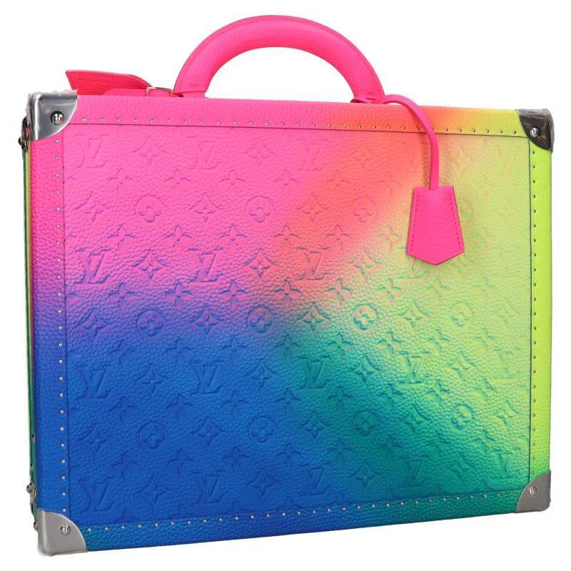 Louis Vuitton Cotteville 40 M20477, Taurillon Illusion Rainbow Monogram Trunk, Virgil Abloh Era, 2022