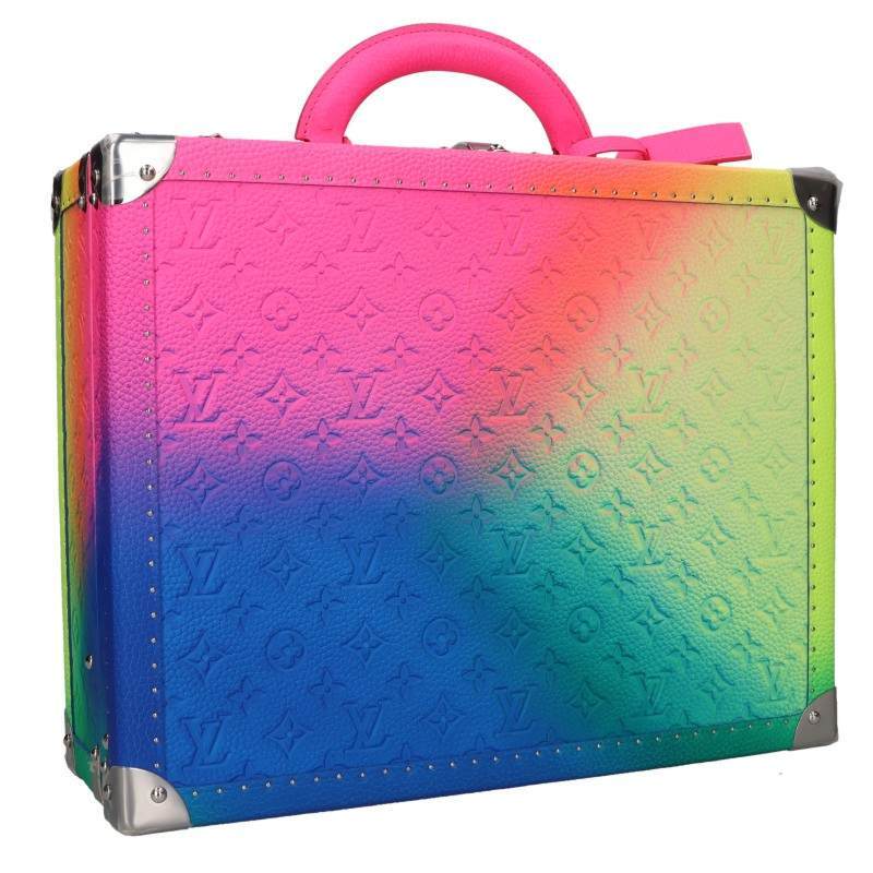 Louis Vuitton Cotteville 40 M20477, Taurillon Illusion Rainbow Monogram Trunk, Virgil Abloh Era, 2022