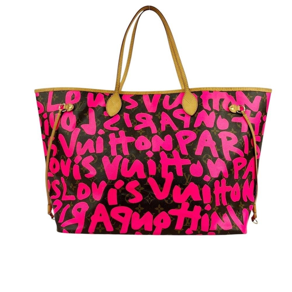 Louis Vuitton × Stephen Sprouse Neverfull GM M93701, Fuchsia Monogram Graffiti Tote, 2009