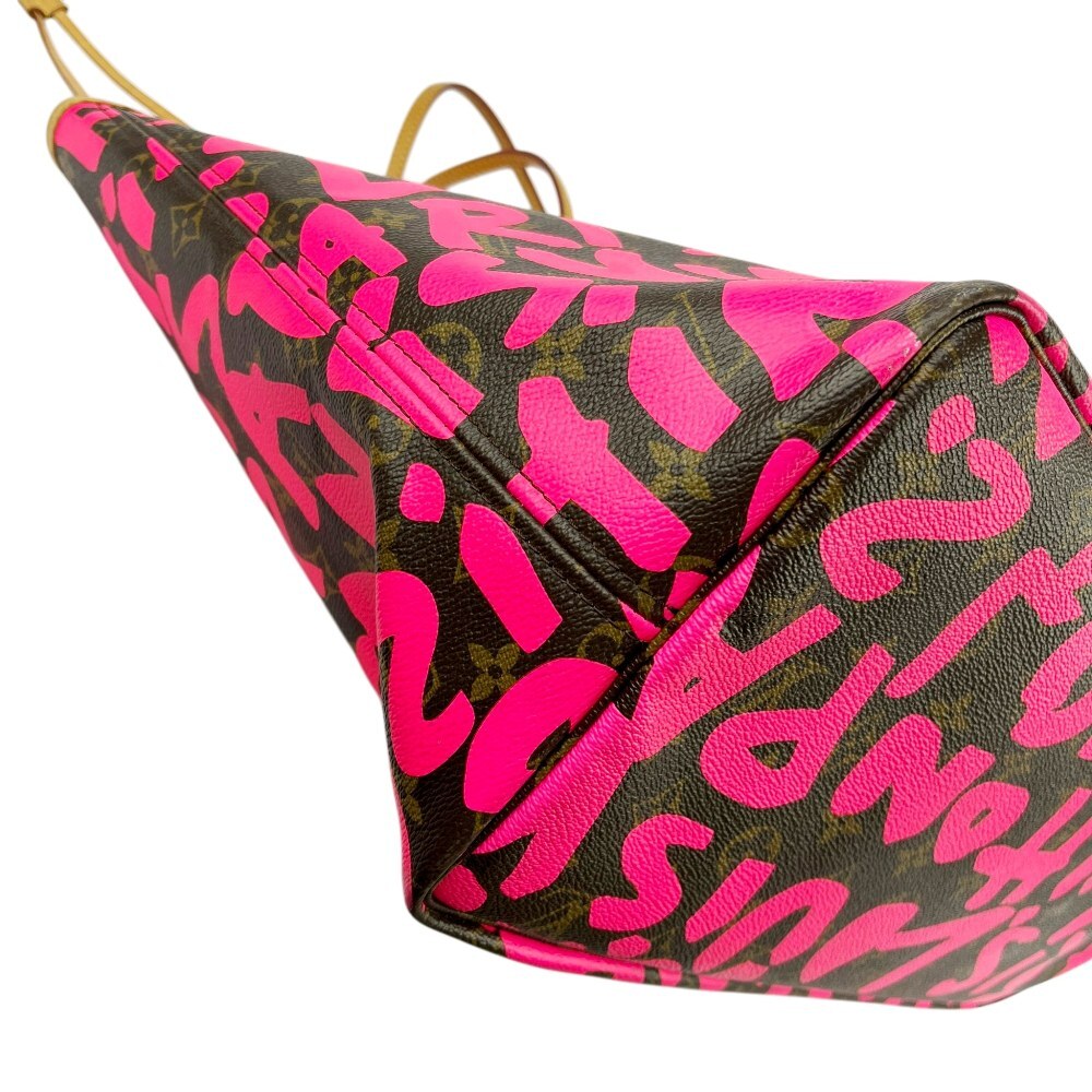 Louis Vuitton × Stephen Sprouse Neverfull GM M93701, Fuchsia Monogram Graffiti Tote, 2009