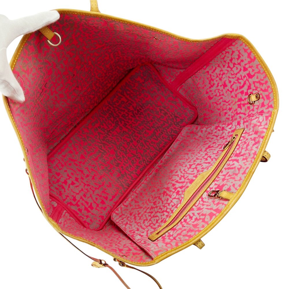 Louis Vuitton × Stephen Sprouse Neverfull GM M93701, Fuchsia Monogram Graffiti Tote, 2009