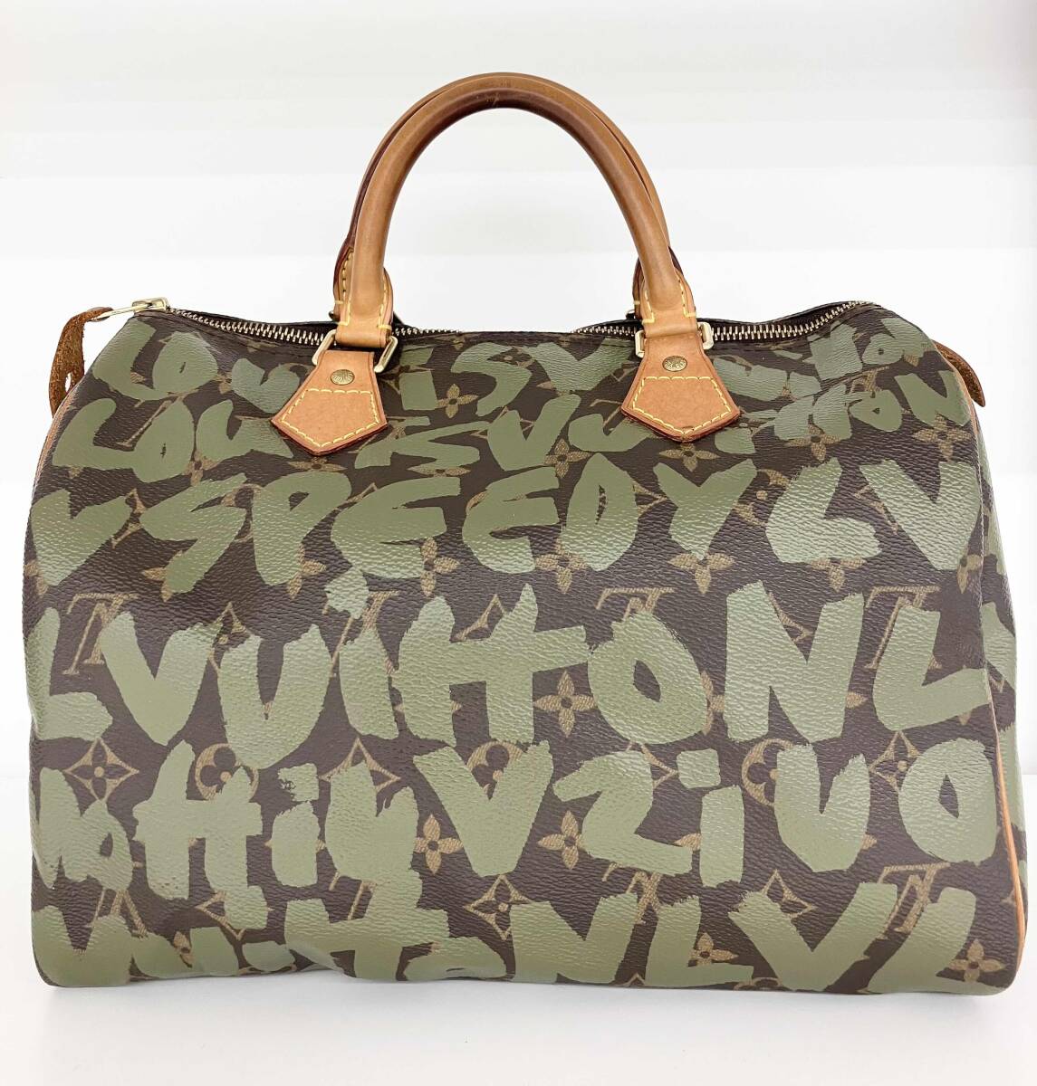 Louis Vuitton × Stephen Sprouse Speedy 30 M92194, Khaki Graffiti on Monogram Canvas, Original 2001 Edition