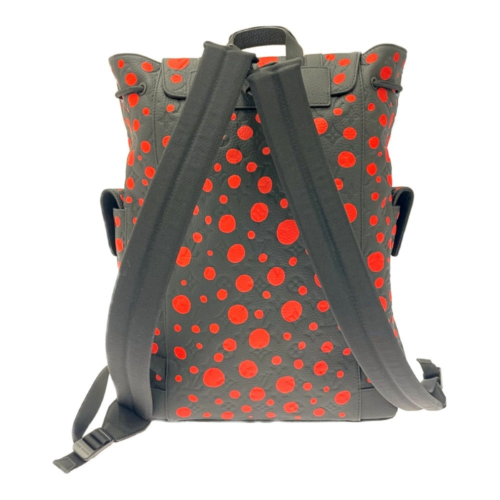 LOUIS VUITTON x Yayoi Kusama Christopher MM Infinity Dots Backpack M21978 Black Red