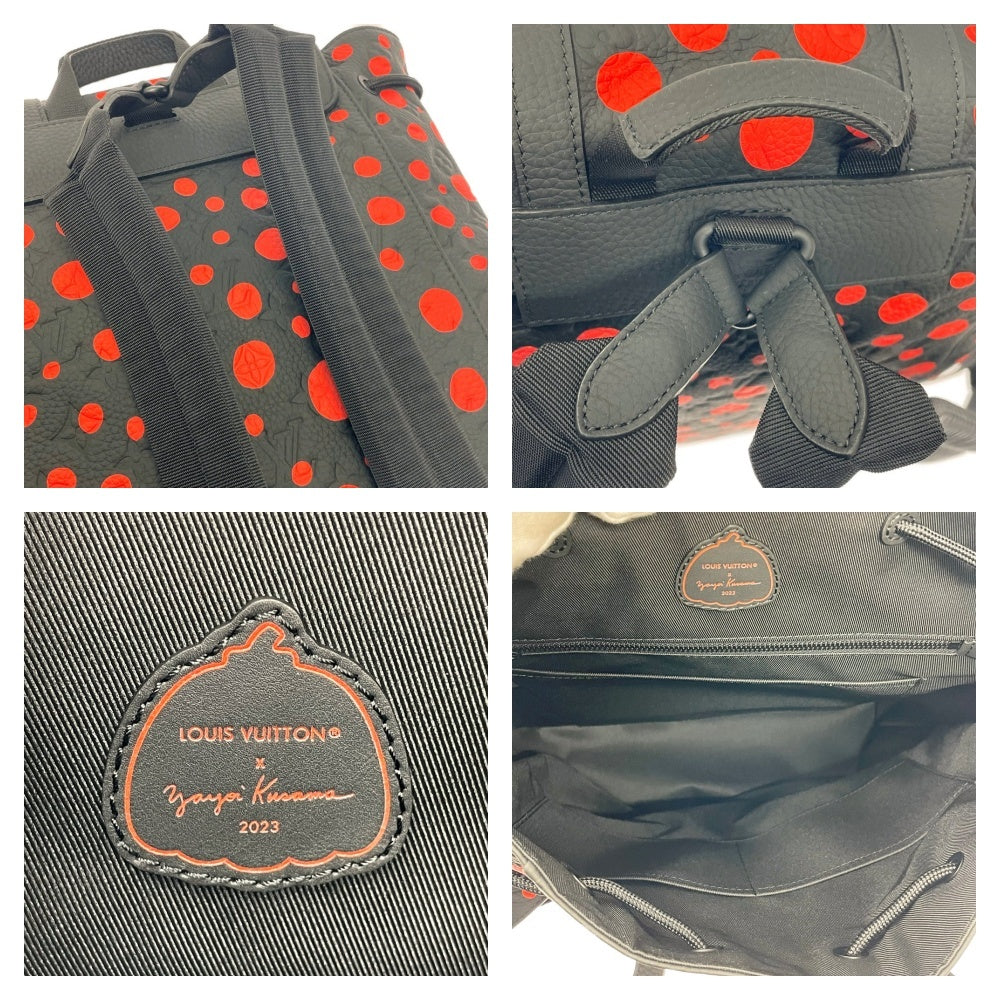 LOUIS VUITTON x Yayoi Kusama Christopher MM Infinity Dots Backpack M21978 Black Red