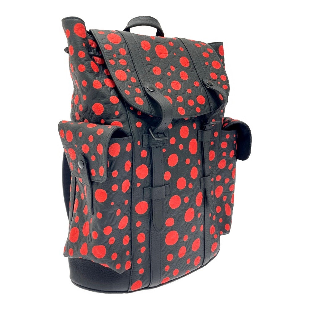 LOUIS VUITTON x Yayoi Kusama Christopher MM Infinity Dots Backpack M21978 Black Red