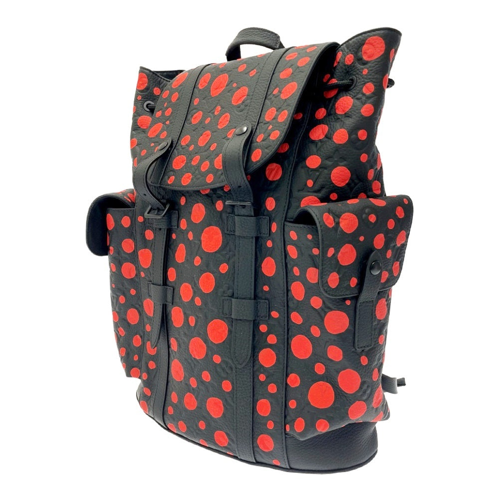 LOUIS VUITTON x Yayoi Kusama Christopher MM Infinity Dots Backpack M21978 Black Red