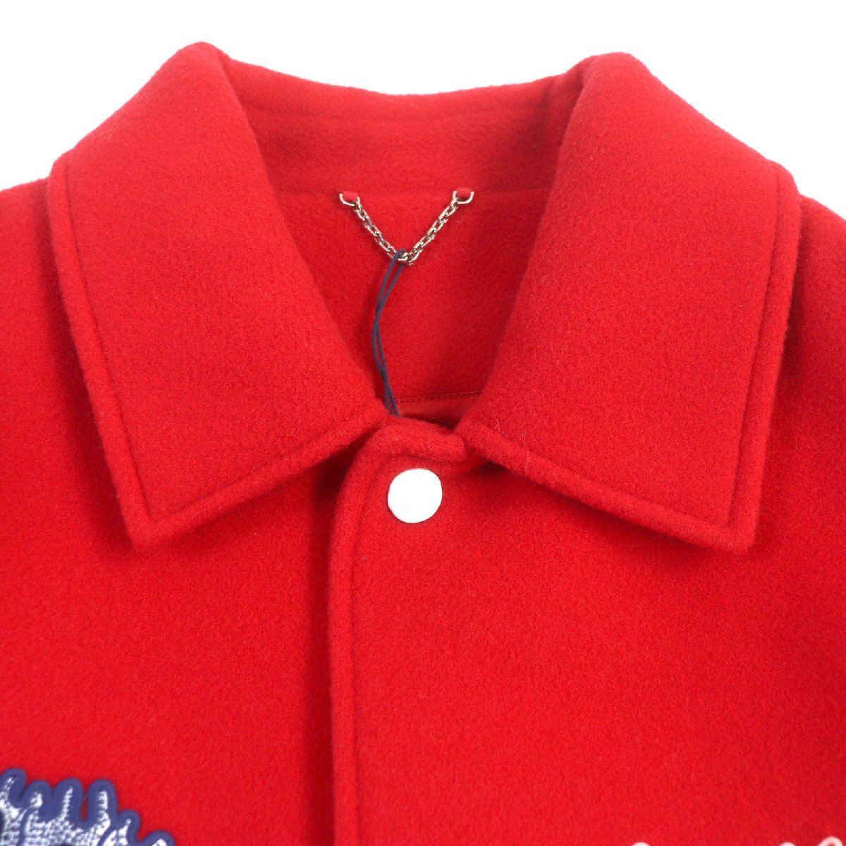 LOUIS VUITTON x Yayoi Kusama Embroidered Varsity Jacket Red White Size 58
