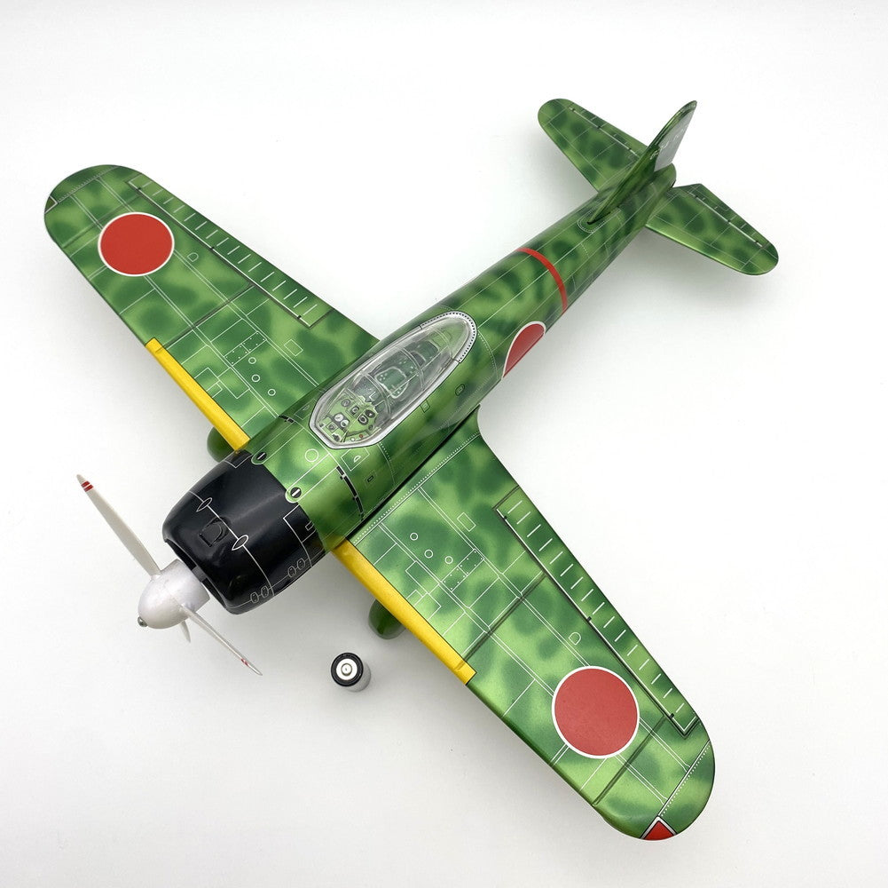 Large Japanese Tin Kamikaze Zero Fighter Aircraft Display Toy with Original Box