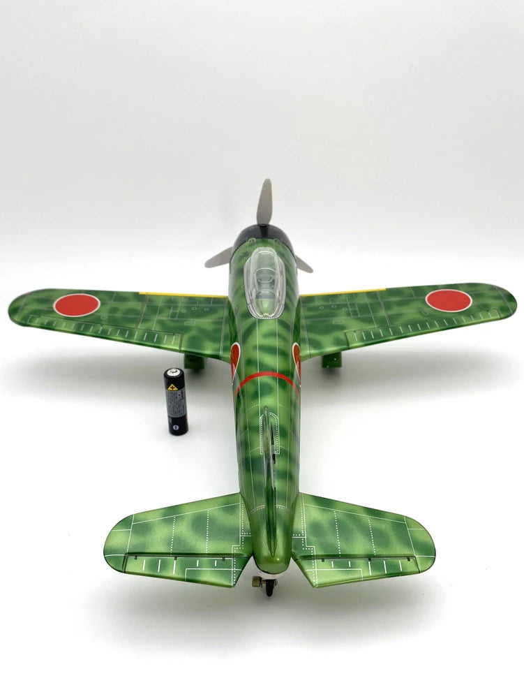 Large Japanese Tin Kamikaze Zero Fighter Aircraft Display Toy with Original Box