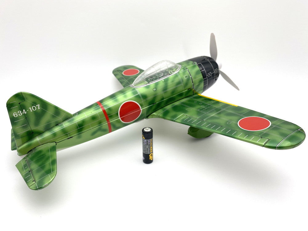 Large Japanese Tin Kamikaze Zero Fighter Aircraft Display Toy with Original Box