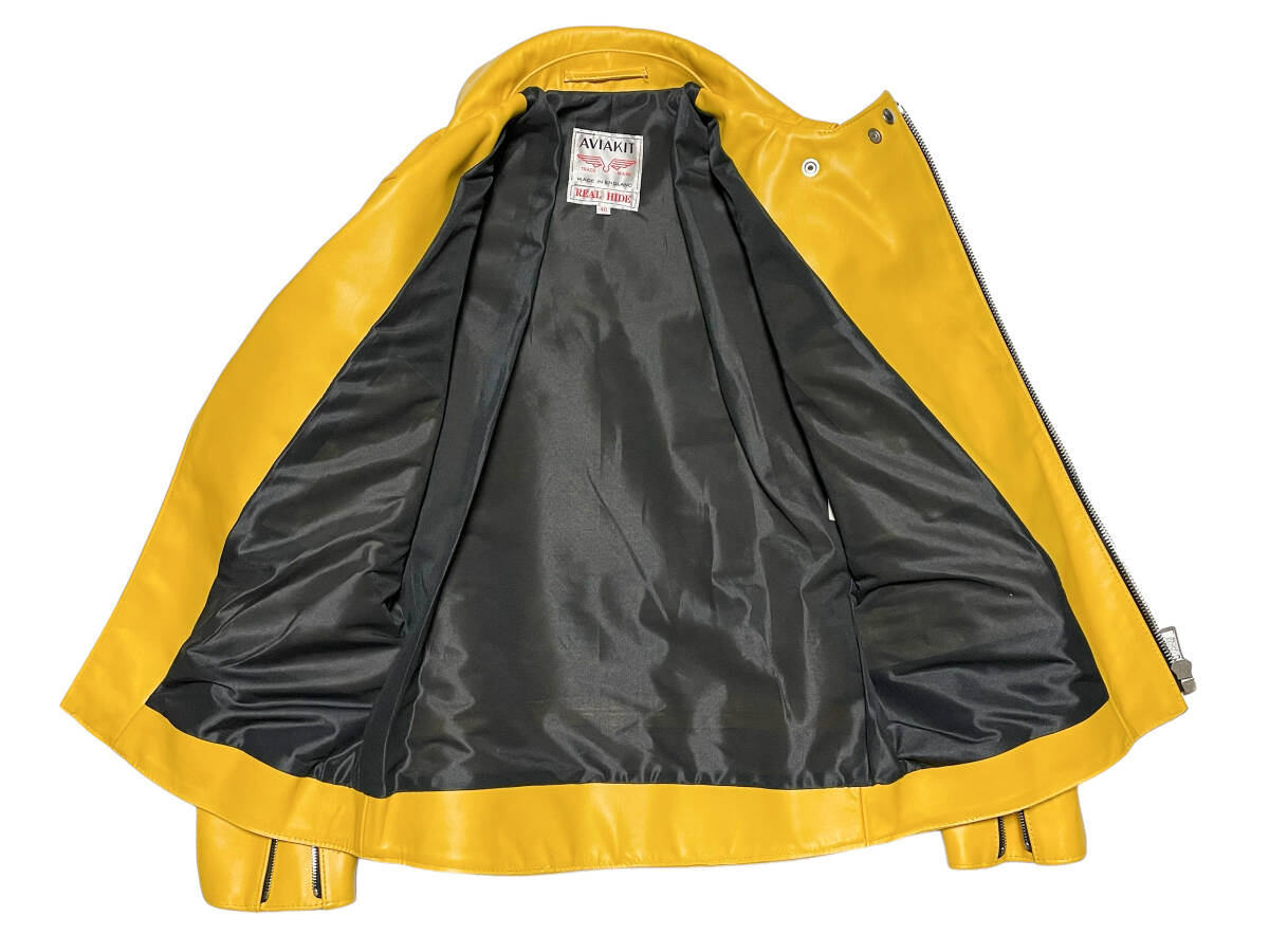Lewis Leathers 391T Lightning Yellow Horsehide Double Riders Jacket Aviakit Size 40