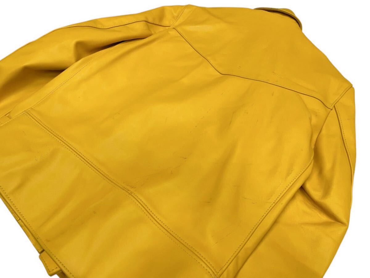 Lewis Leathers 391T Lightning Yellow Horsehide Double Riders Jacket Aviakit Size 40