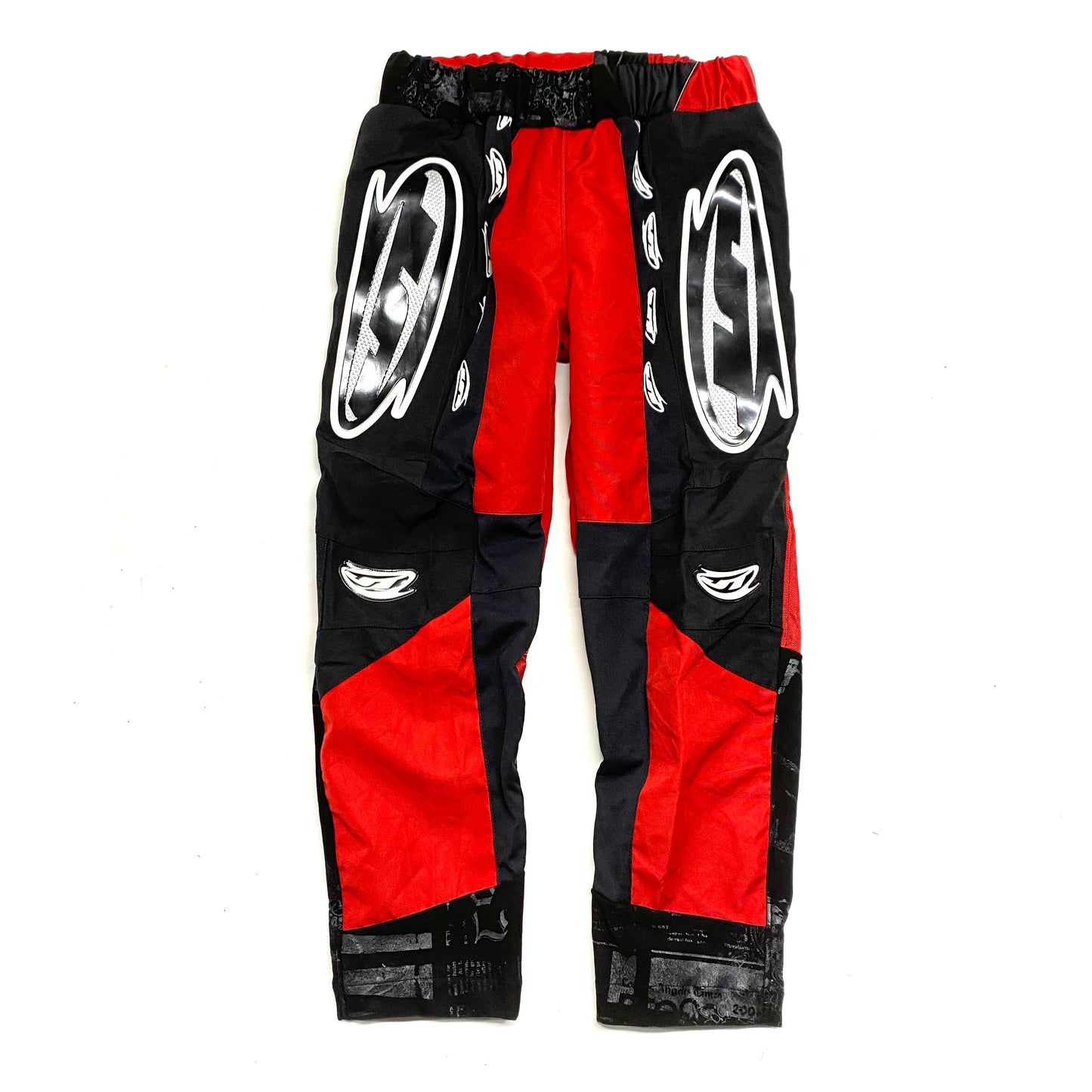 Red Bespoke Hypebeast Japanese Vintage Handmade Custom One and Only One Cote Mer Upcycle Sustainable Street Fashion Sports Jersey Motorcycle Biker Rider Pants Bottoms ( Size : XL )