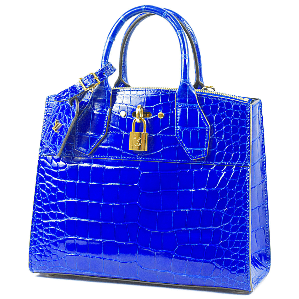 Louis Vuitton City Steamer PM in blue alligator