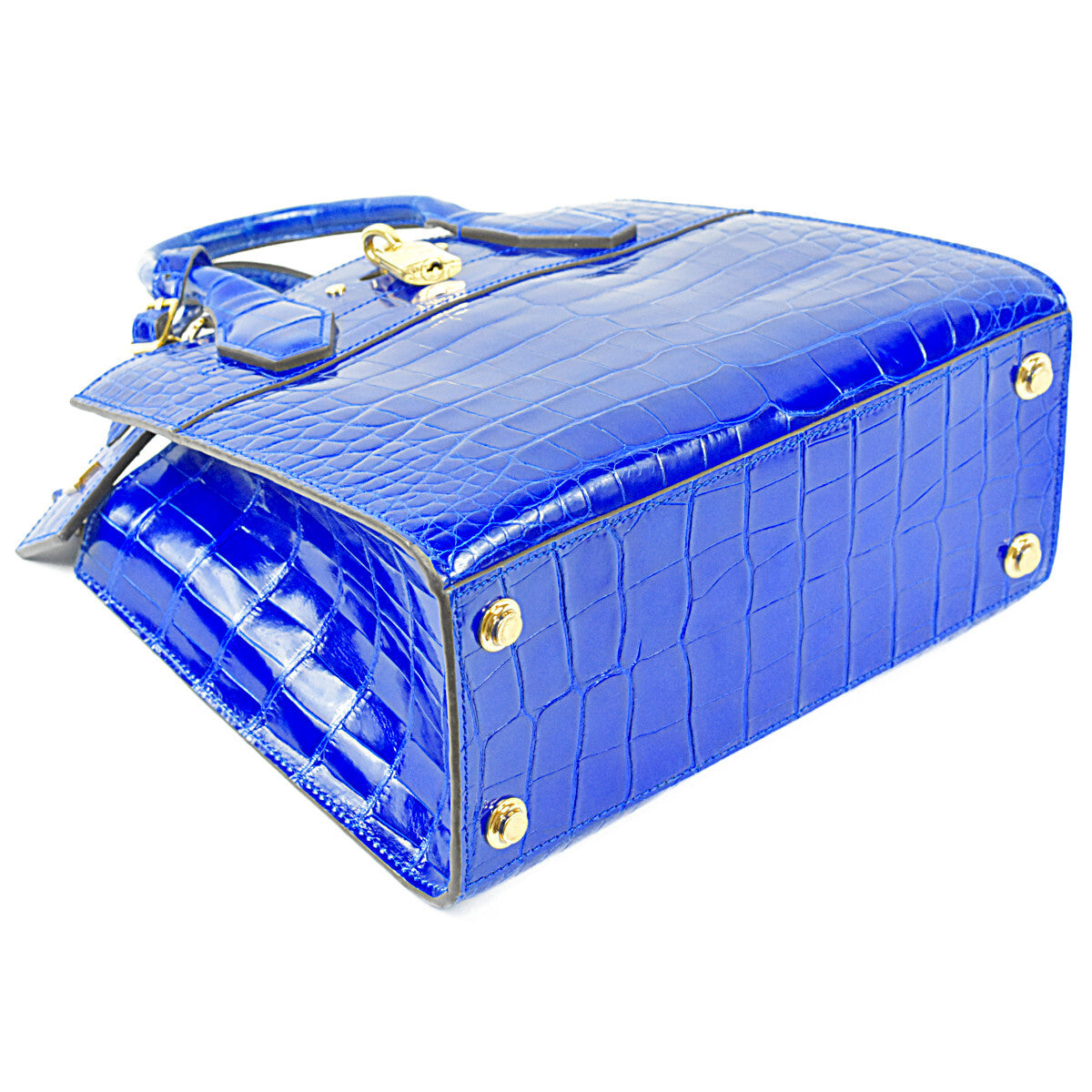 Louis Vuitton City Steamer PM N95818, Blue Alligator Crocodilian Leather Two-Way Bag, Gold-Tone Hardware