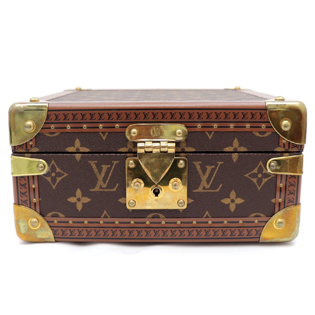 Louis Vuitton Coffret Joaillerie M13513 Monogram Jewelry Trunk with Red Velvet Interior and Removable Tray