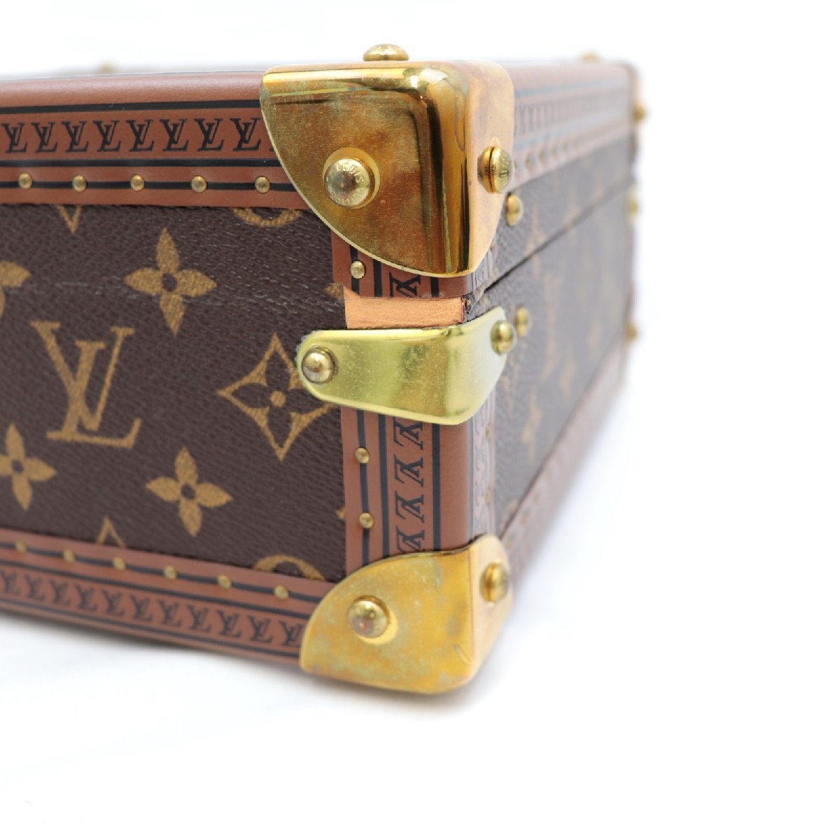 Louis Vuitton Coffret Joaillerie M13513 Monogram Jewelry Trunk with Red Velvet Interior and Removable Tray