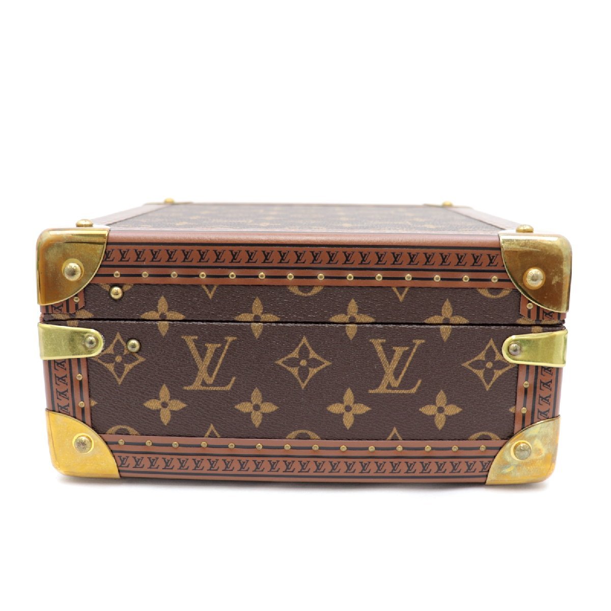Louis Vuitton Coffret Joaillerie M13513 Monogram Jewelry Trunk with Red Velvet Interior and Removable Tray