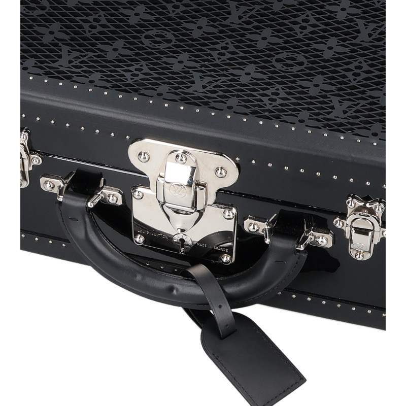 Louis Vuitton Cotteville 35 M20334 Monogram Mesh Hard Trunk Black Red