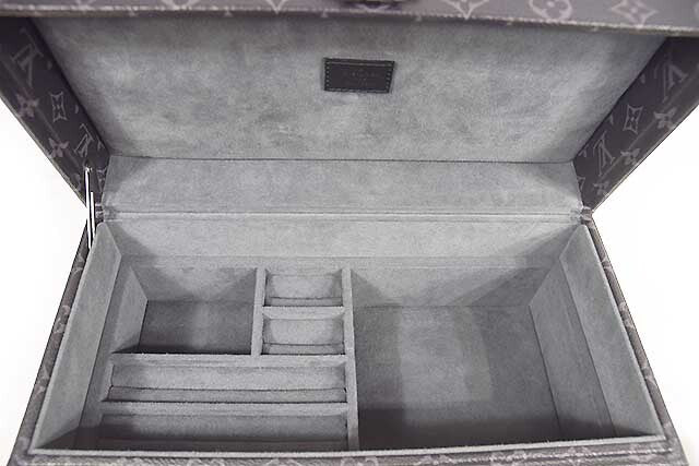 Louis Vuitton Monogram Eclipse Watch & Jewelry Trunk M70128003 – Silver Hardware – Unused Display Case