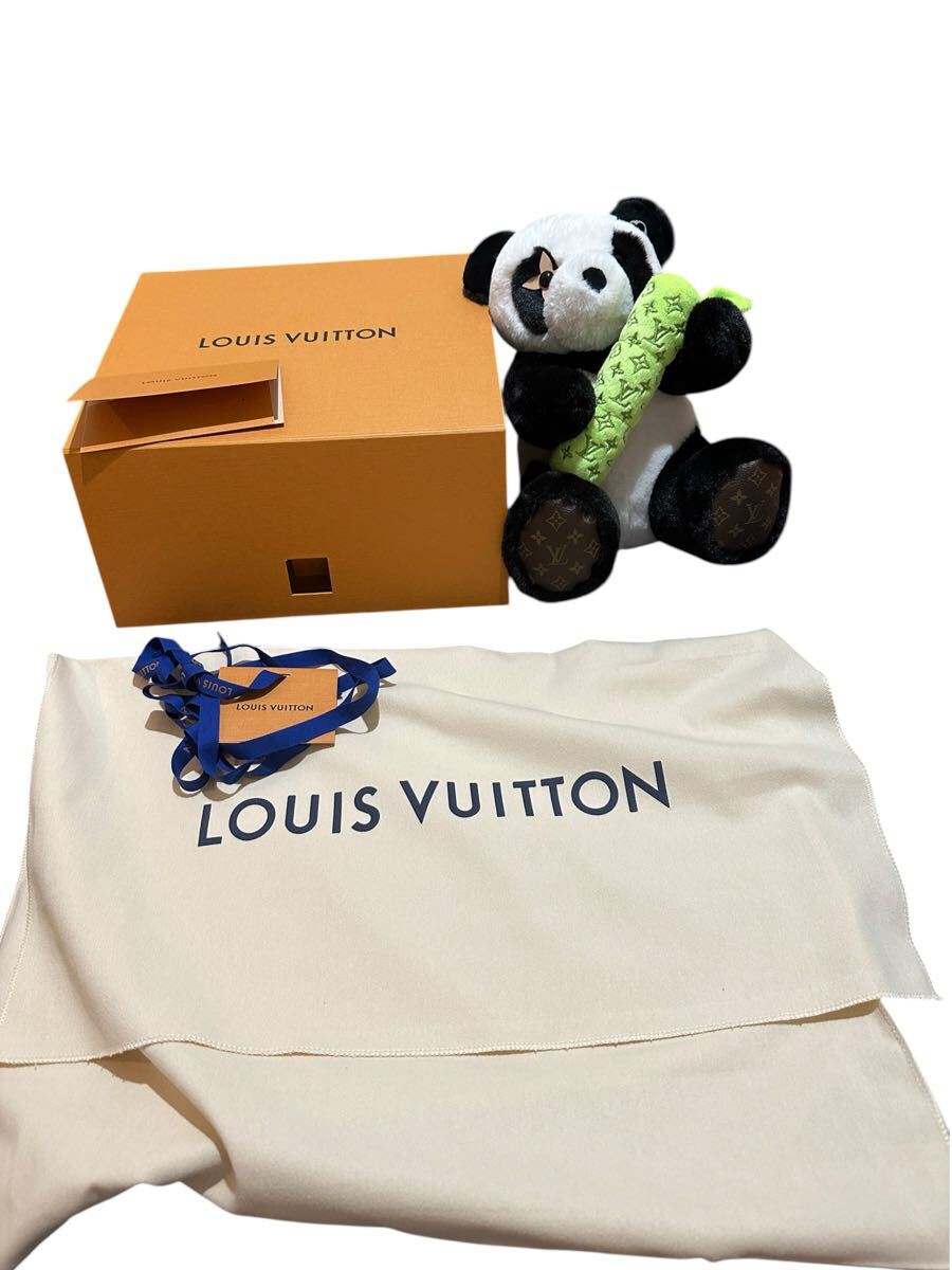 Louis Vuitton Doudou Panda PM GI1687 Monogram Plush Black White Bamboo