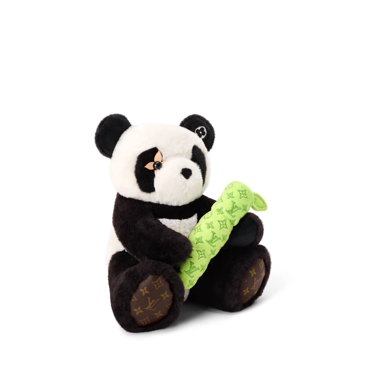 Louis Vuitton Doudou Panda PM GI1687 Monogram Plush Black White Bamboo