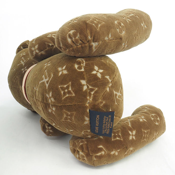 Louis Vuitton Doudou Teddy Bear GI0739 #MAKEAPROMISE Monogram Velour Brown