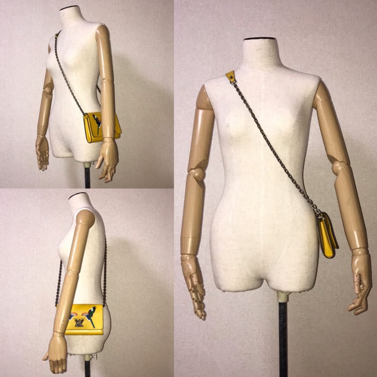 Louis Vuitton Epi Early Bird Twist Chain Wallet Yellow Jonquille 2016