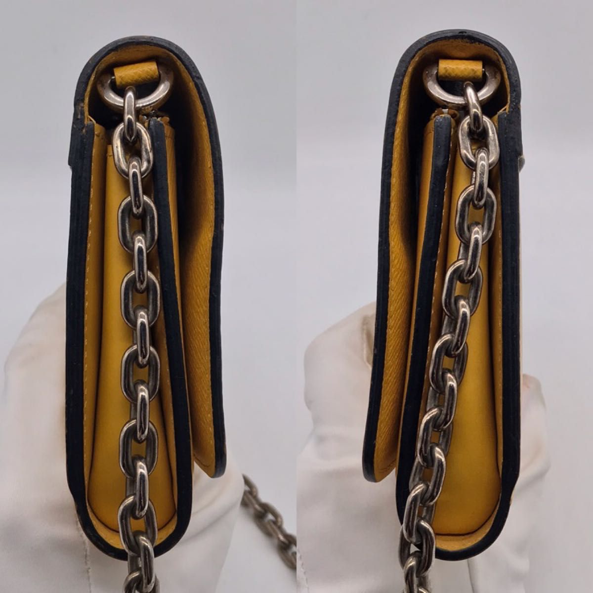 Louis Vuitton Epi Early Bird Twist Chain Wallet Yellow Jonquille 2016