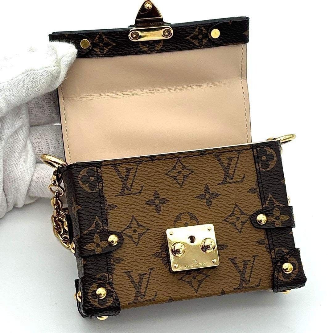 Louis Vuitton Essential Trunk M68575 Monogram Reverse Mini Chain Shoulder Bag