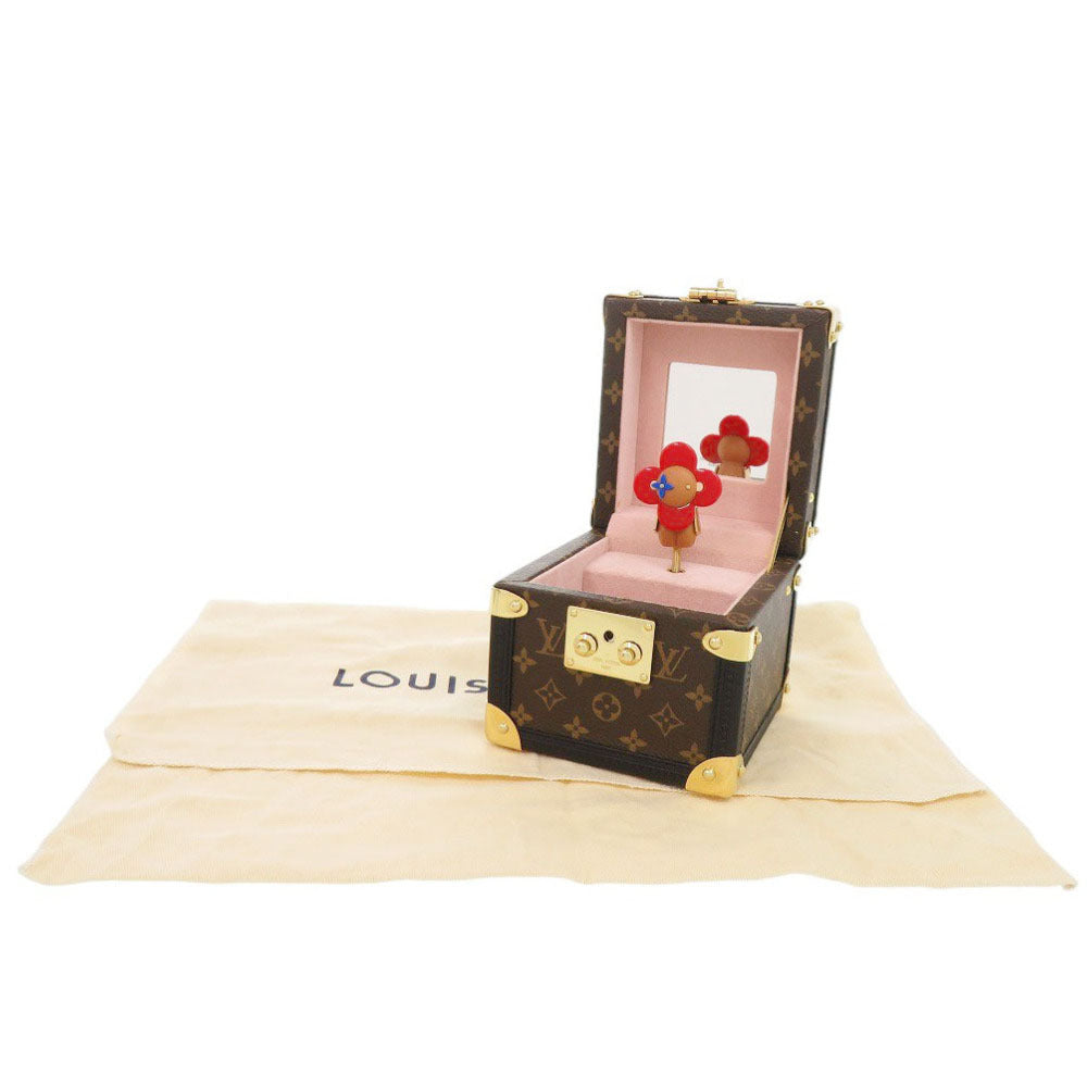 Louis Vuitton GI0267 Vivienne Music Box, Monogram Canvas Mini Trunk with Pink Interior and Mirror, 2018