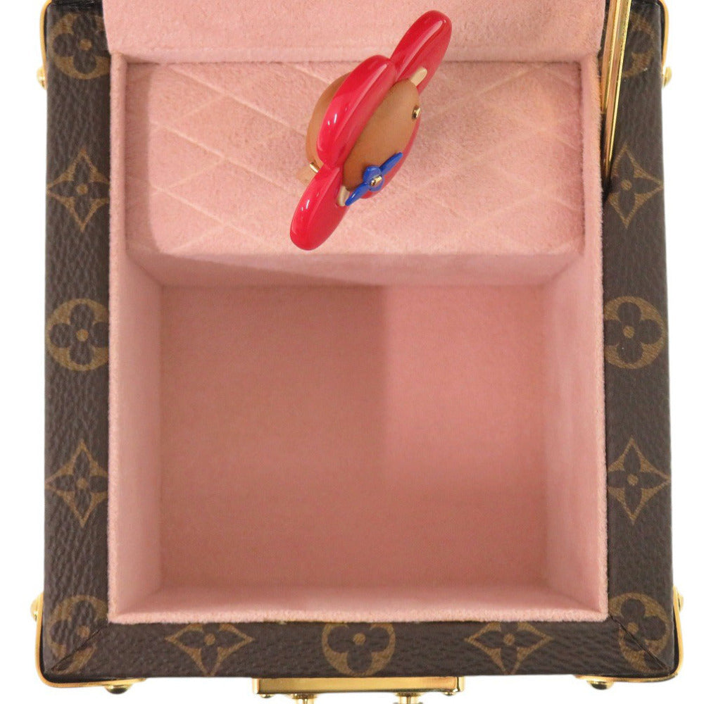 Louis Vuitton GI0267 Vivienne Music Box, Monogram Canvas Mini Trunk with Pink Interior and Mirror, 2018