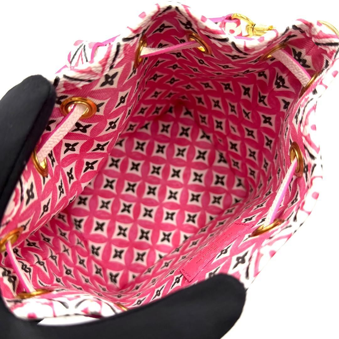 Louis Vuitton LV By The Pool Nano Noé M82386 Rose Monogram Flower Tile 2Way Bag