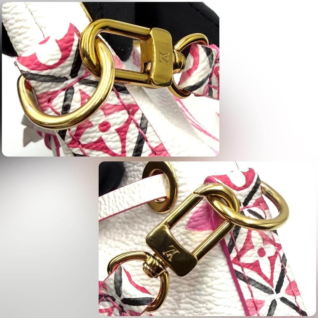 Louis Vuitton LV By The Pool Nano Noé M82386 Rose Monogram Flower Tile 2Way Bag